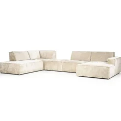 Neves Hoekbanken|Loungebanken|Modulaire Hoekbank Lana met ottomane en verstelbare rugleuning