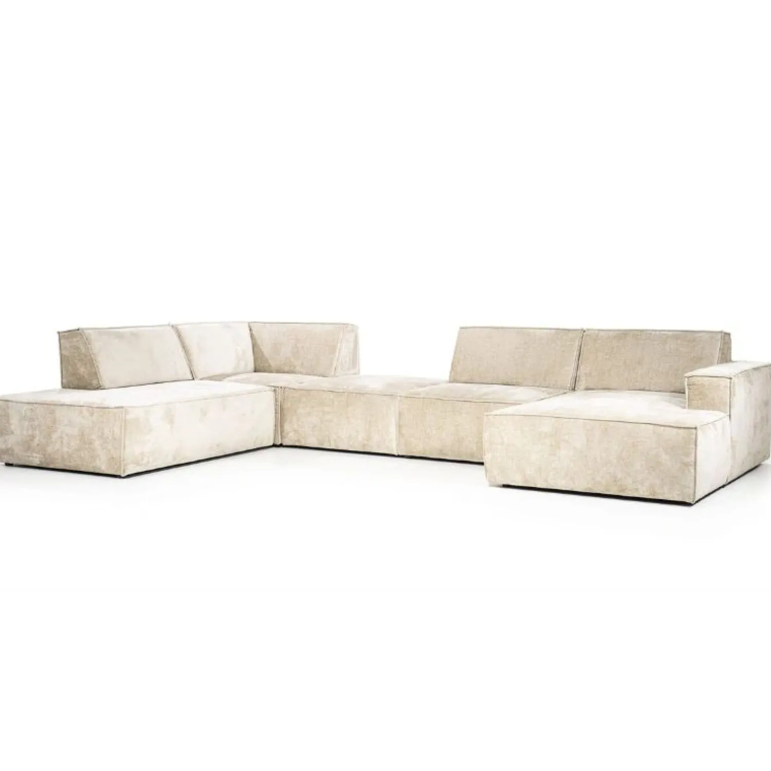 Neves Hoekbanken|Loungebanken|Modulaire Hoekbank Lana met ottomane en verstelbare rugleuning