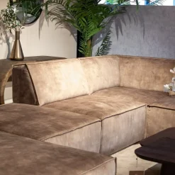 Neves Hoekbanken|Loungebanken|Modulaire Hoekbank Lana met ottomane en verstelbare rugleuning