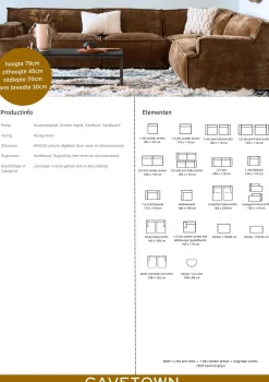 EasyFurn Hoekbanken|Loungebanken|Modulaire jolijn-hoekbank-1-zits-links/1-zits/longchair rechts(stof Levis 12)