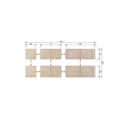vtwonen Wandkasten|Industriele Kasten|Modulair Onderkast Eiken Naturel Mat 77cm