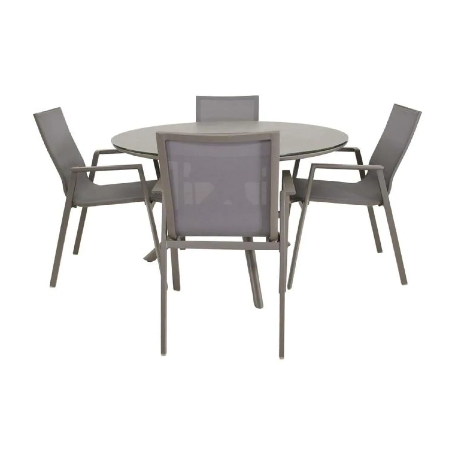 Lesli Living Tuintafels|Mojito Tuintafel Rond keramisch taupe 120cm