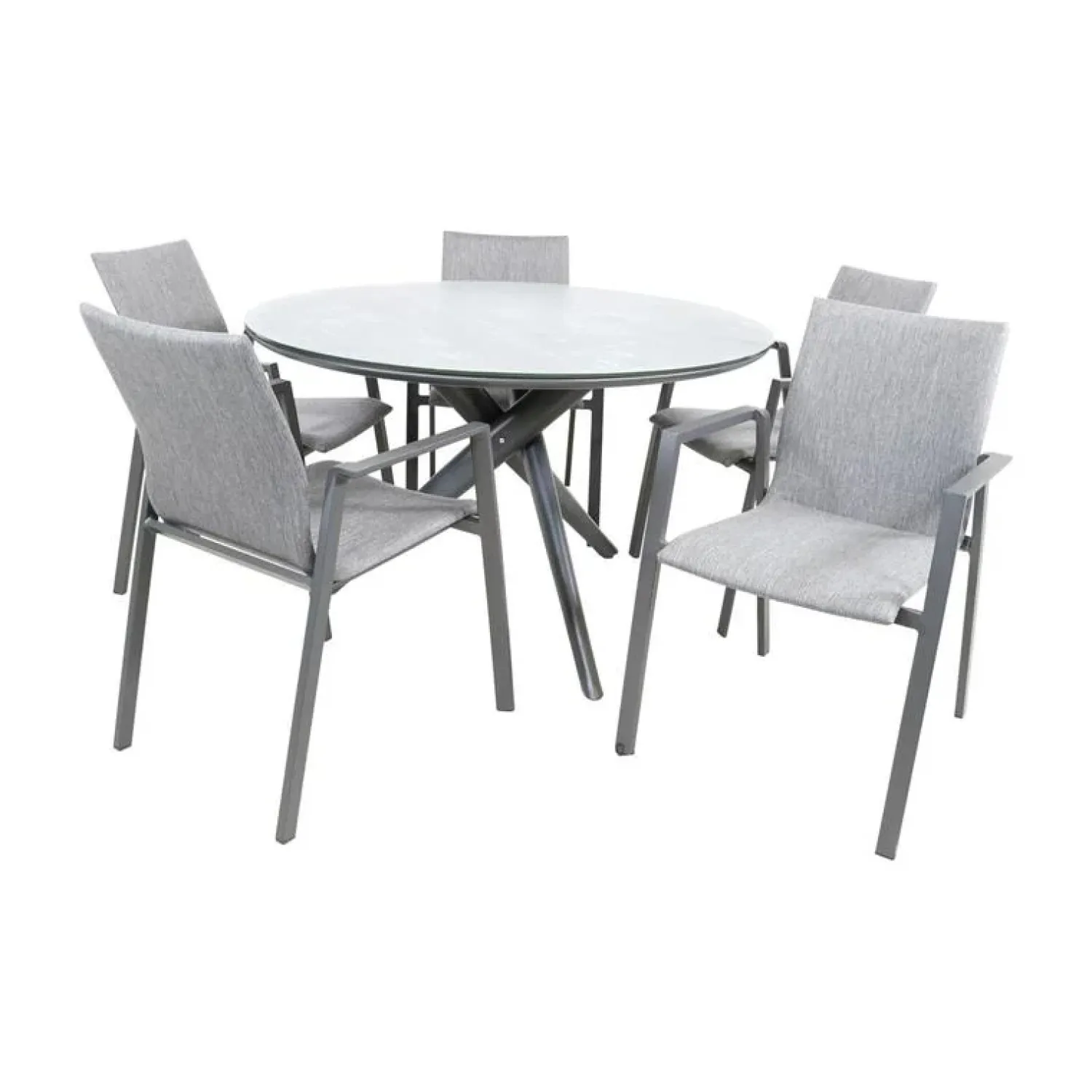 Lesli Living Tuintafels|Mojito Tuintafel Rond keramisch zwart 120cm