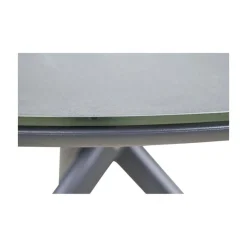 Lesli Living Tuintafels|Mojito Tuintafel Rond keramisch zwart 120cm