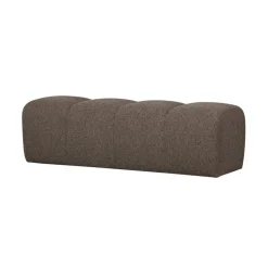 WOOOD Eetkamerbanken|Eetkamerbanken|Mojo Eetkamerbank Bouclé Bruin Melange 164cm
