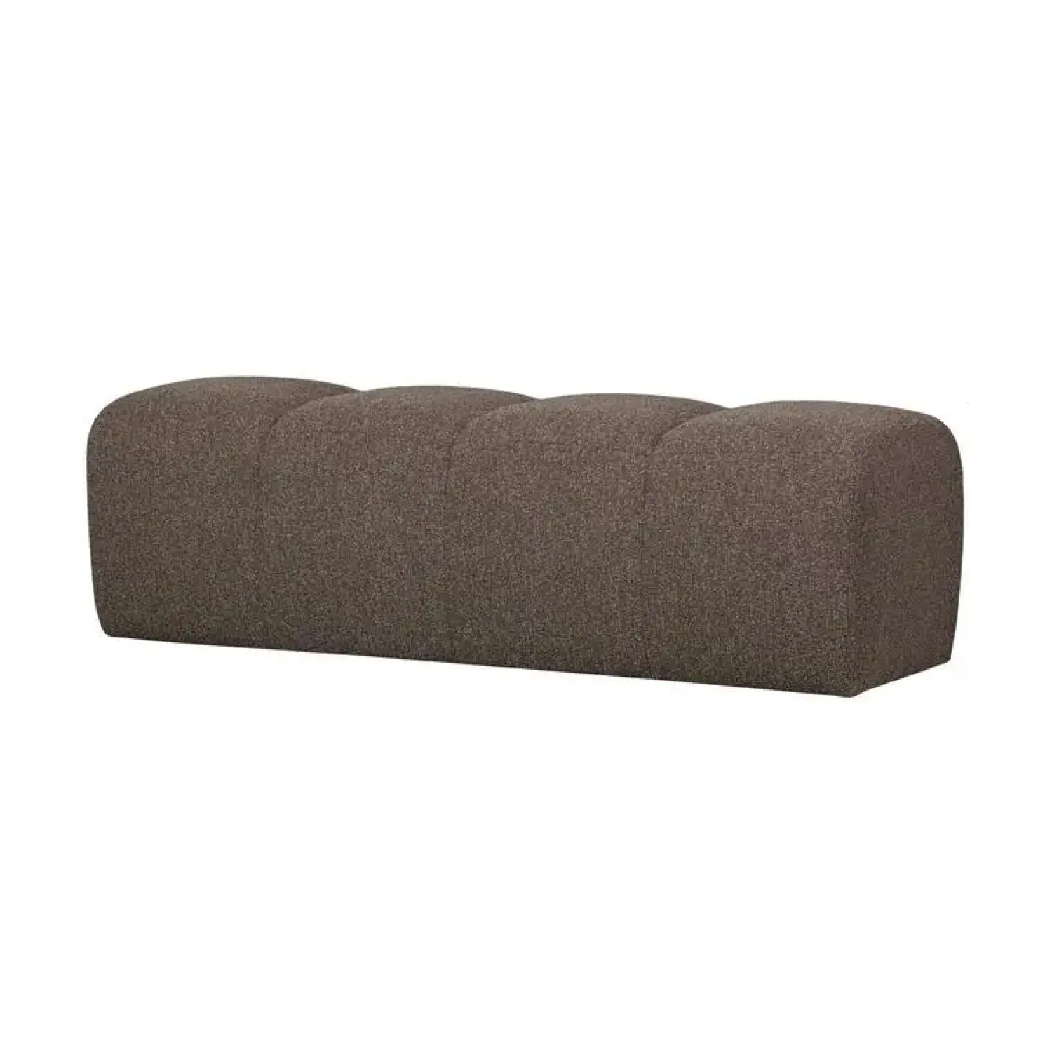 WOOOD Eetkamerbanken|Eetkamerbanken|Mojo Eetkamerbank Bouclé Bruin Melange 164cm