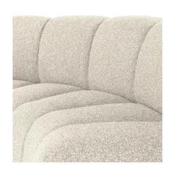 WOOOD Eetkamerbanken|Eetkamerbanken|Mojo Eetkamerbank Halfronde hoek Rugleuning Bouclé Beige