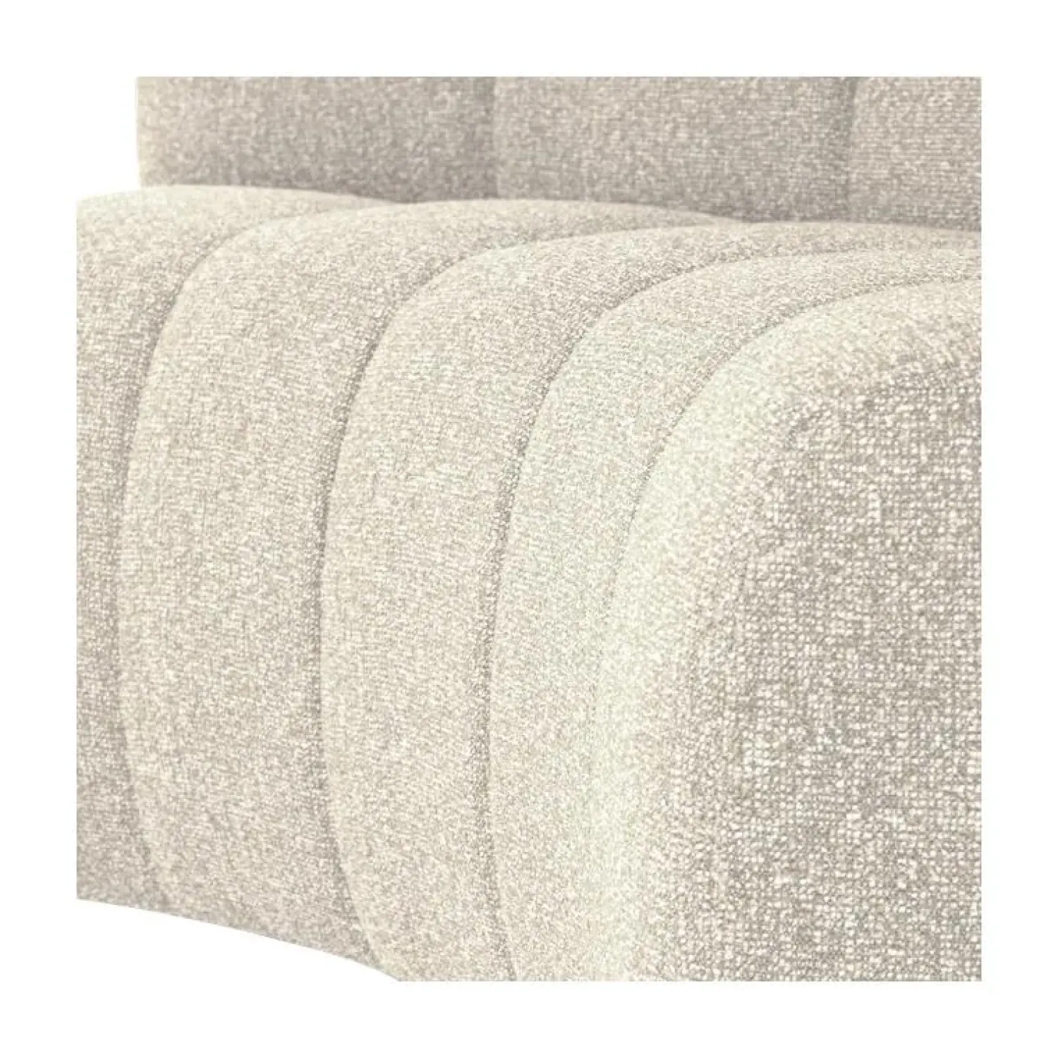 WOOOD Eetkamerbanken|Eetkamerbanken|Mojo Eetkamerbank Halfronde hoek Rugleuning Bouclé Beige