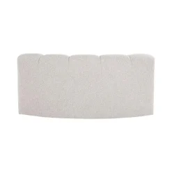 WOOOD Eetkamerbanken|Eetkamerbanken|Mojo Eetkamerbank Halfronde hoek Rugleuning Bouclé Ecru