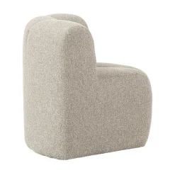WOOOD Eetkamerbanken|Eetkamerbanken|Mojo Eetkamerbank Hoek Met Rugleuning Bouclé Beige Melange