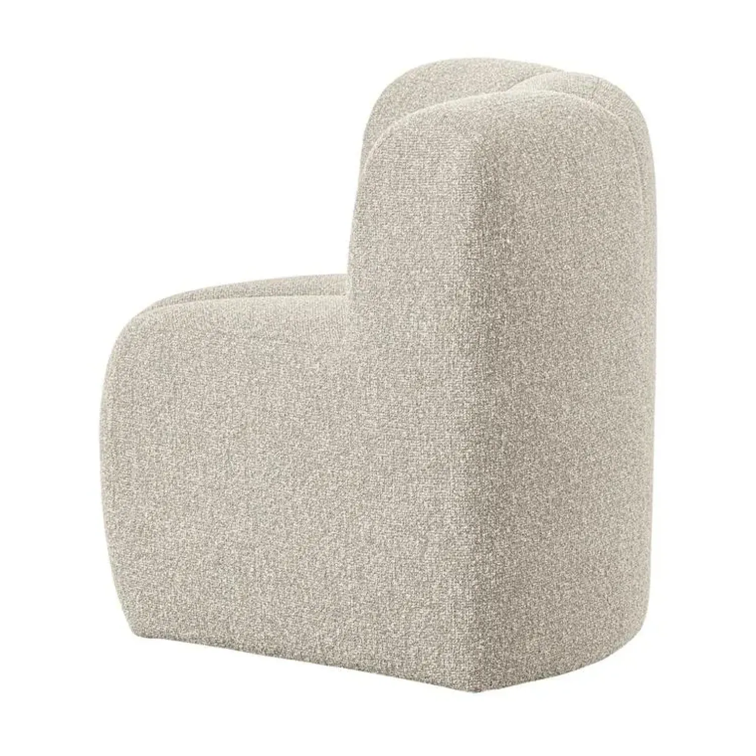 WOOOD Eetkamerbanken|Eetkamerbanken|Mojo Eetkamerbank Hoek Met Rugleuning Bouclé Beige Melange