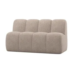 WOOOD Eetkamerbanken|Eetkamerbanken|Mojo Eetkamerbank Met Rugleuning Wollig Donkerzand 164cm