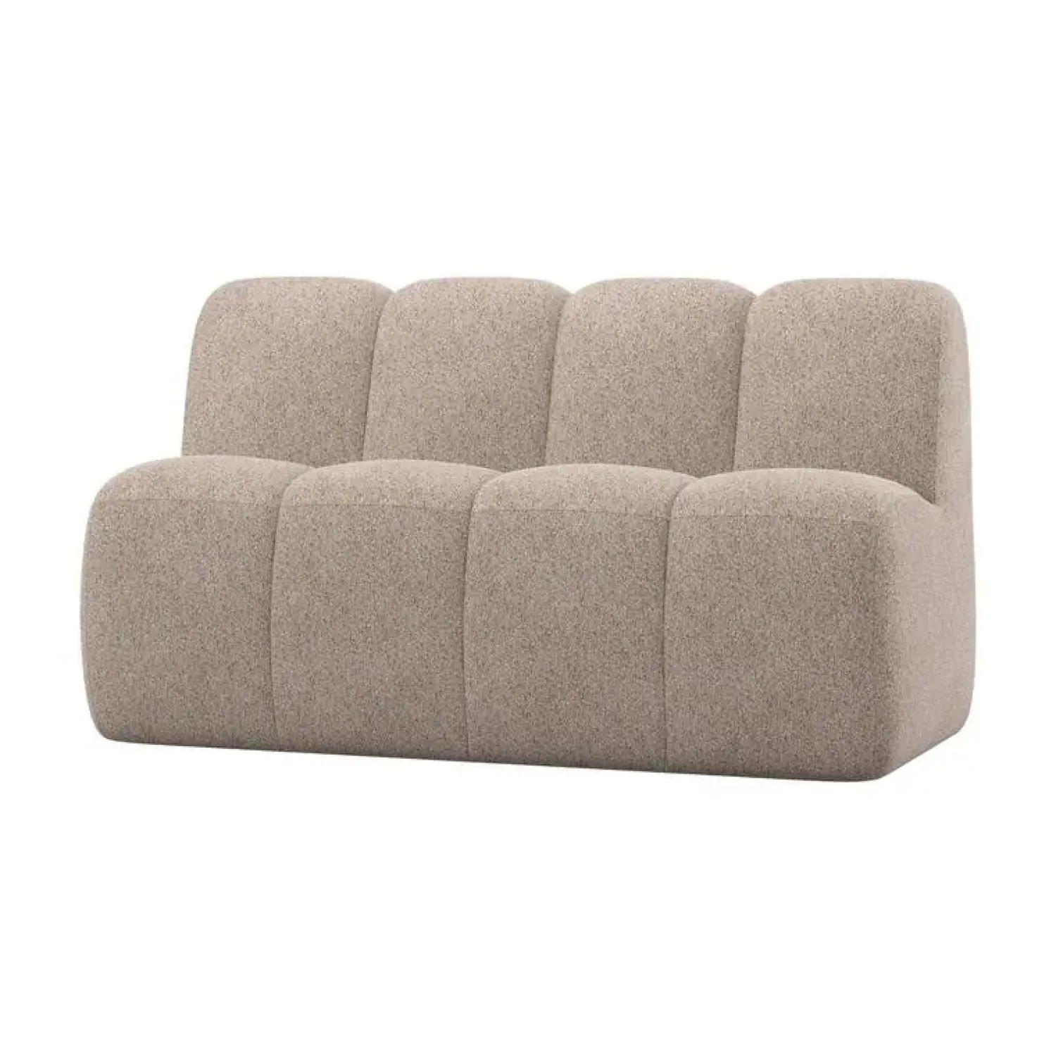 WOOOD Eetkamerbanken|Eetkamerbanken|Mojo Eetkamerbank Met Rugleuning Wollig Donkerzand 164cm