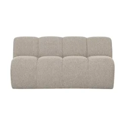 WOOOD Eetkamerbanken|Eetkamerbanken|Mojo Eetkamerbank Met Rugleuning Bouclé Beige Melange 164cm