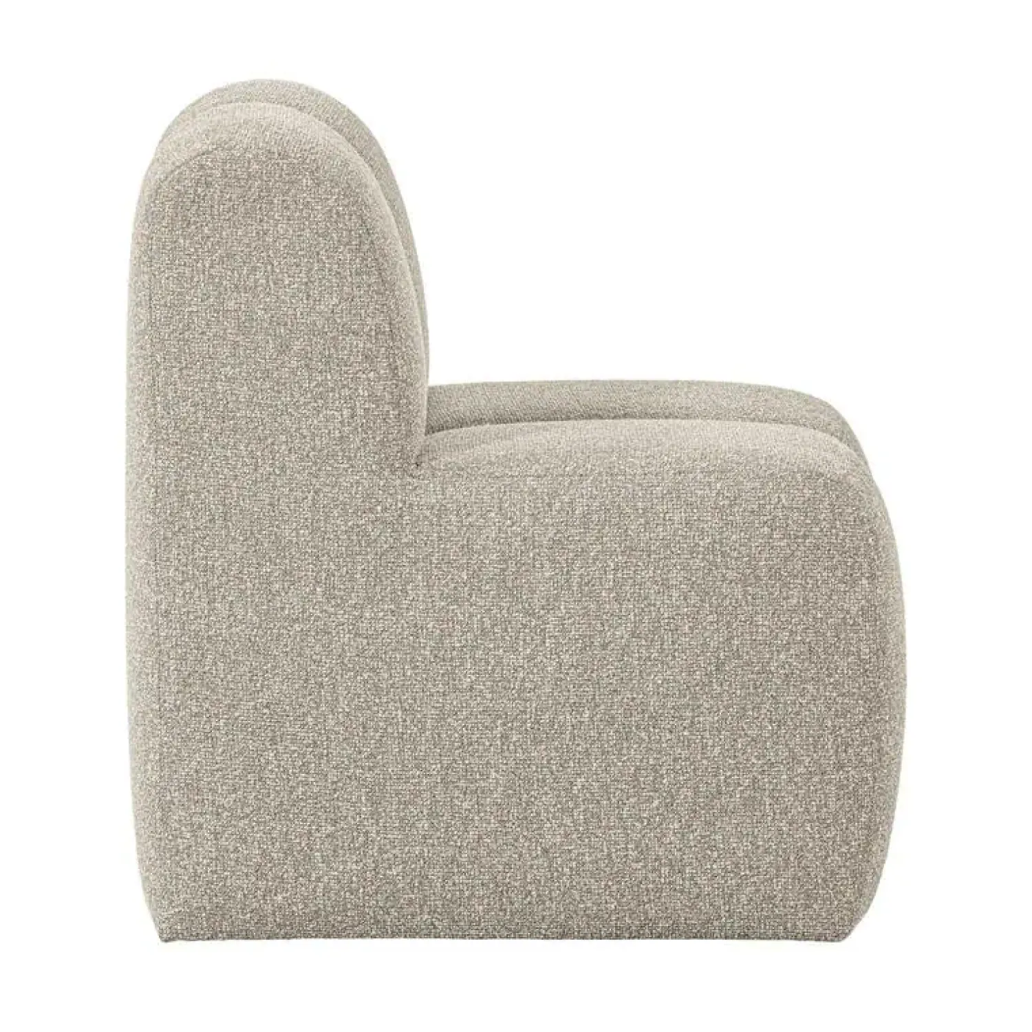 WOOOD Eetkamerbanken|Eetkamerbanken|Mojo Eetkamerbank Met Rugleuning Bouclé Beige Melange 84cm