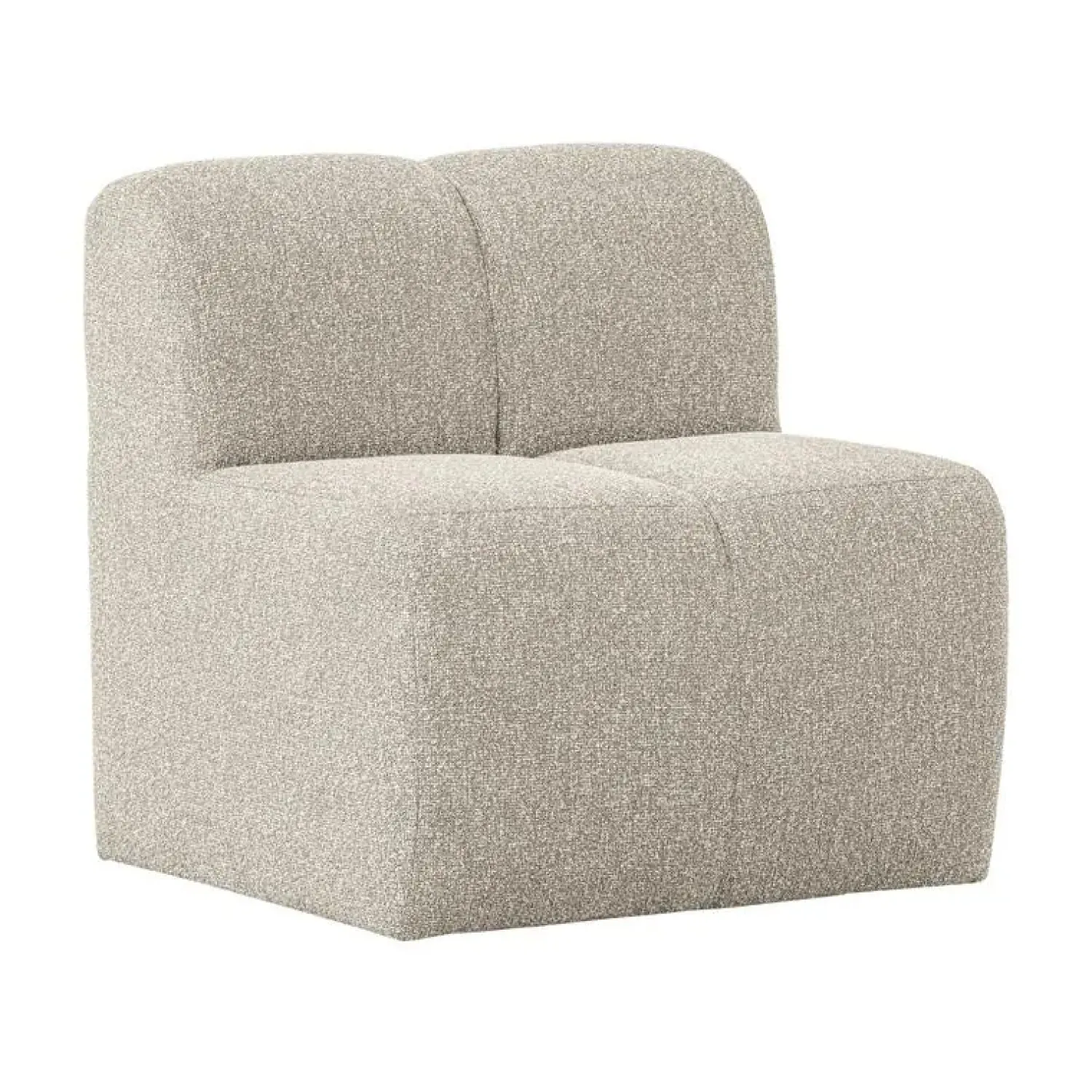 WOOOD Eetkamerbanken|Eetkamerbanken|Mojo Eetkamerbank Met Rugleuning Bouclé Beige Melange 84cm