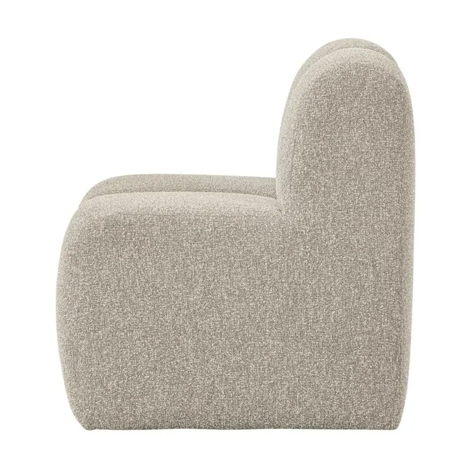 WOOOD Eetkamerbanken|Eetkamerbanken|Mojo Eetkamerbank Met Rugleuning Bouclé Beige Melange 84cm