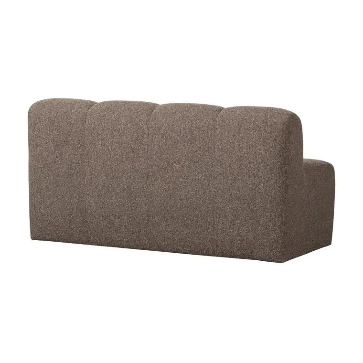 WOOOD Eetkamerbanken|Eetkamerbanken|Mojo Eetkamerbank Met Rugleuning Bouclé Bruin Melange 164cm