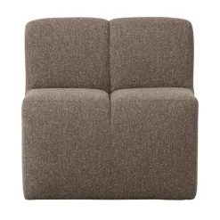 WOOOD Eetkamerbanken|Eetkamerbanken|Mojo Eetkamerbank Met Rugleuning Bouclé Bruin Melange 84cm