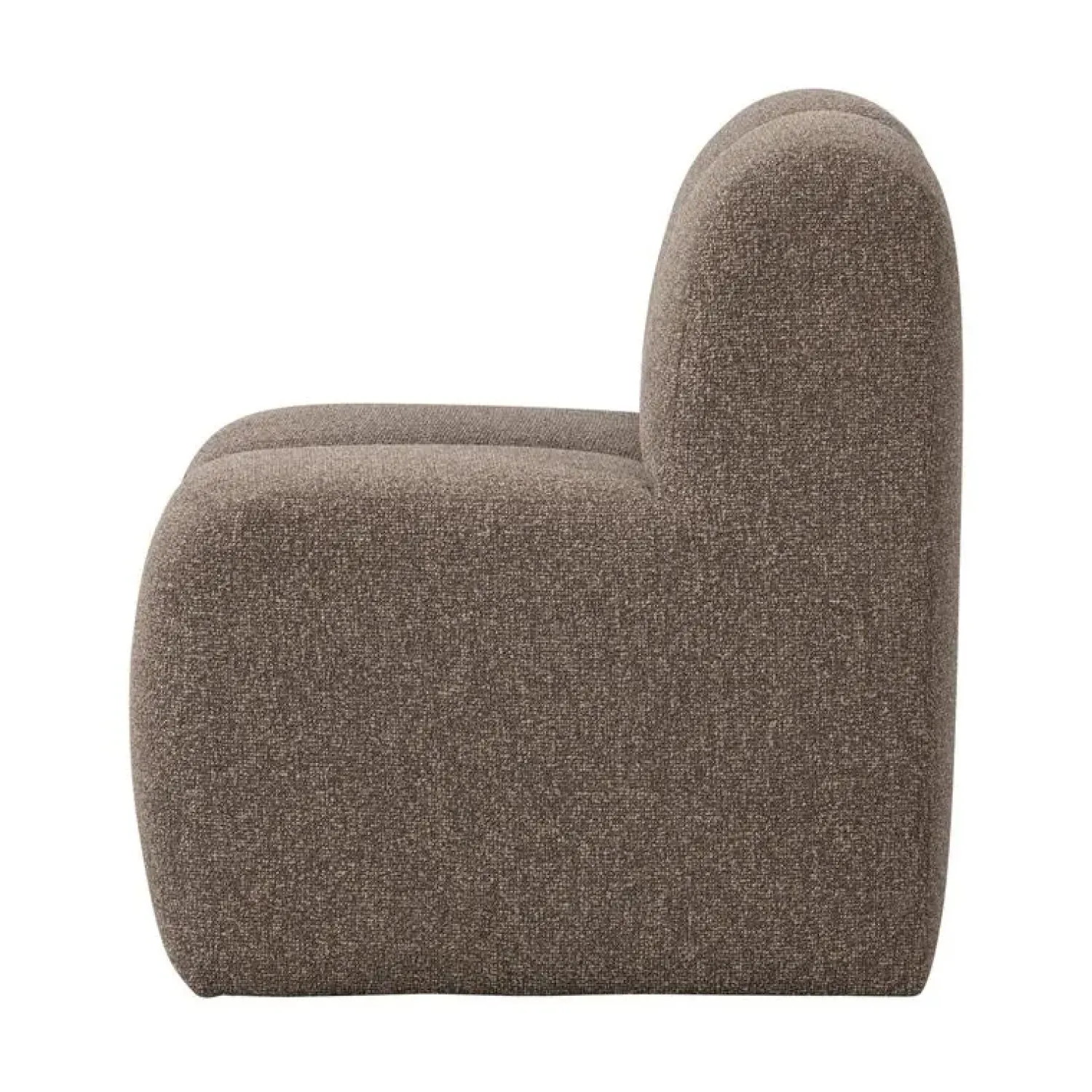 WOOOD Eetkamerbanken|Eetkamerbanken|Mojo Eetkamerbank Met Rugleuning Bouclé Bruin Melange 84cm