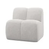 WOOOD Eetkamerbanken|Eetkamerbanken|Mojo Eetkamerbank Met Rugleuning Bouclé Ecru Melange 84cm