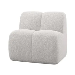 WOOOD Eetkamerbanken|Eetkamerbanken|Mojo Eetkamerbank Met Rugleuning Bouclé Ecru Melange 84cm