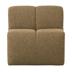 WOOOD Eetkamerbanken|Eetkamerbanken|Mojo Eetkamerbank Met Rugleuning Bouclé Geel/Bruin Melange 84cm