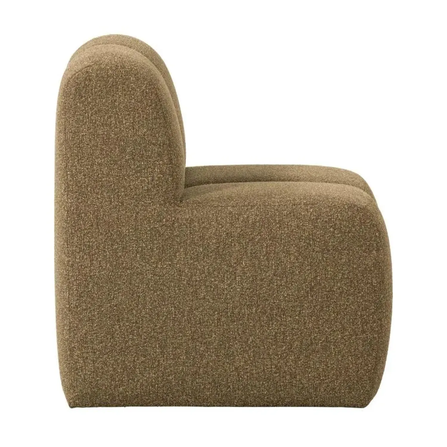 WOOOD Eetkamerbanken|Eetkamerbanken|Mojo Eetkamerbank Met Rugleuning Bouclé Geel/Bruin Melange 84cm
