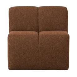 WOOOD Eetkamerbanken|Eetkamerbanken|Mojo Eetkamerbank Met Rugleuning Bouclé Roestbruin Melange 84cm