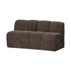 WOOOD Eetkamerbanken|Eetkamerbanken|Mojo Eetkamerbank Met Rugleuning Ribstof Bruin 164cm