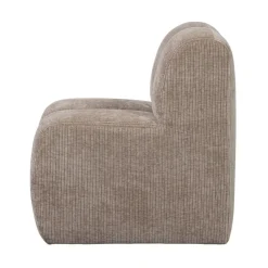 WOOOD Eetkamerbanken|Eetkamerbanken|Mojo Eetkamerbank Met Rugleuning Ribstof Donkerzand 84cm