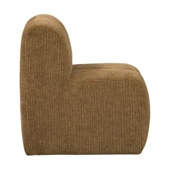 WOOOD Eetkamerbanken|Eetkamerbanken|Mojo Eetkamerbank Met Rugleuning Ribstof Honinggeel 84cm