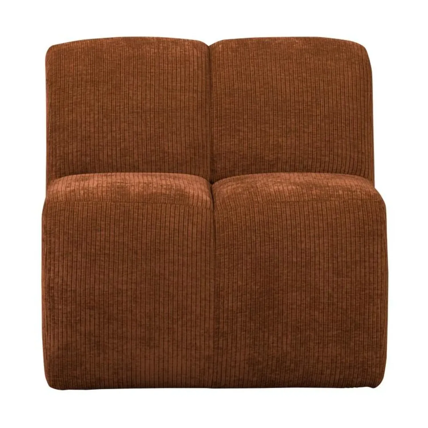 WOOOD Eetkamerbanken|Eetkamerbanken|Mojo Eetkamerbank Met Rugleuning Ribstof Roestbruin 84cm