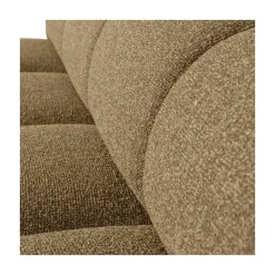WOOOD Eetkamerbanken|Eetkamerbanken|Mojo Eetkamerbank Rugleuning Bouclé Geel/Bruin Melange 164cm
