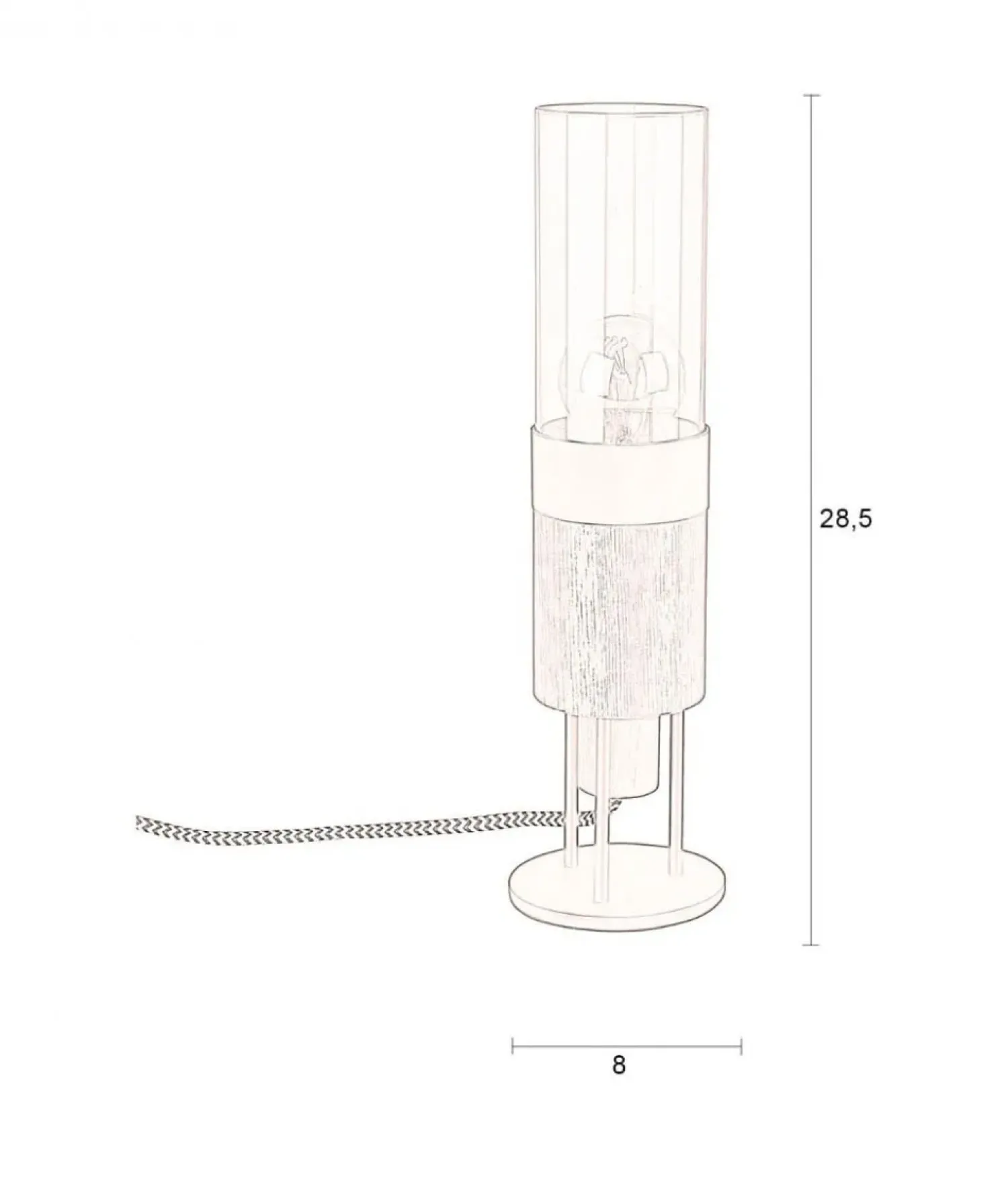Dutchbone Bureaulampen|Momo 1-lichts Bureaulamp Charcoal