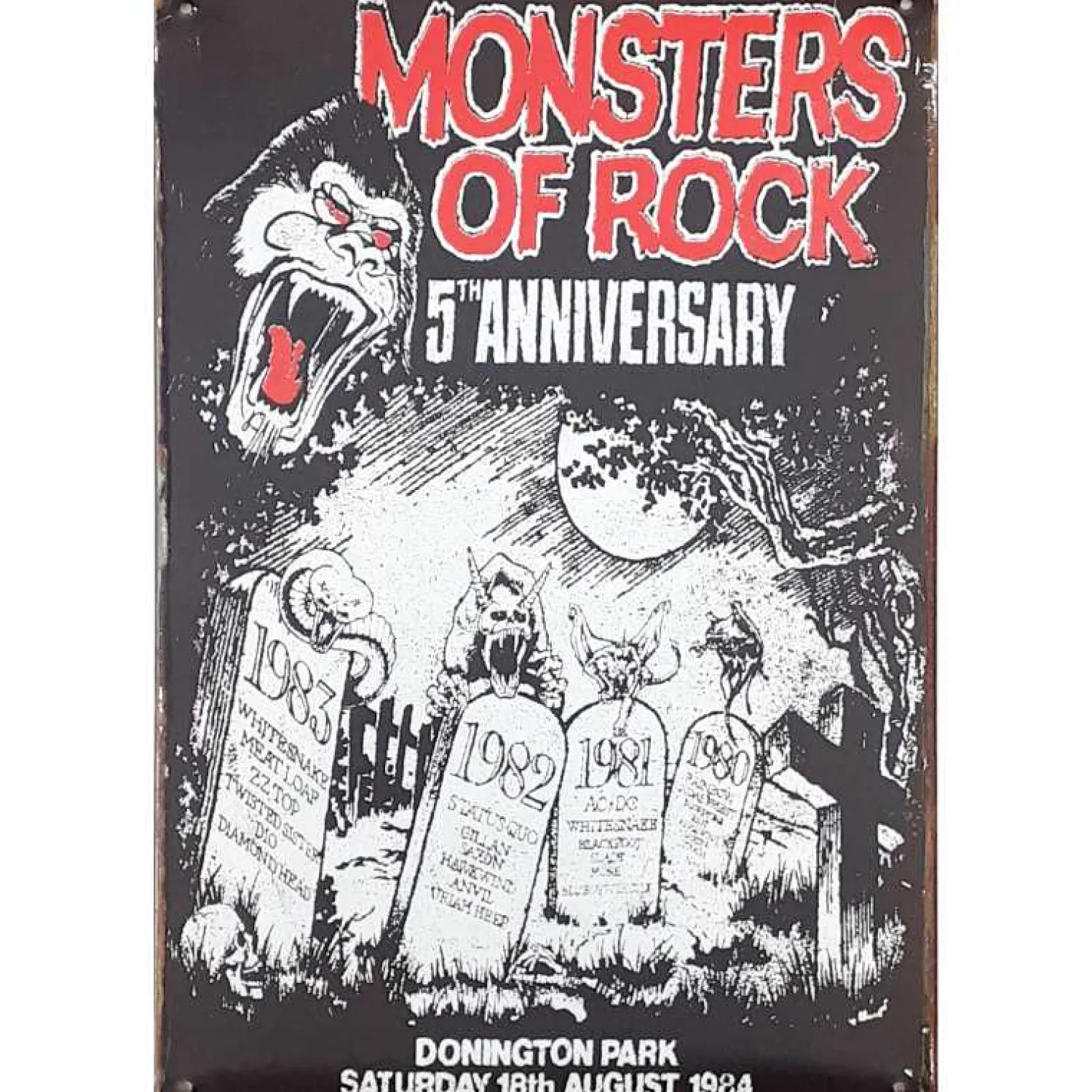 Metal Signs Metalen Borden|Monsters of rock anniversary - metalen bord