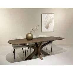 Livingfurn Eettafels|Montreaux Eettafel Bruin Deens ovaal 220cm