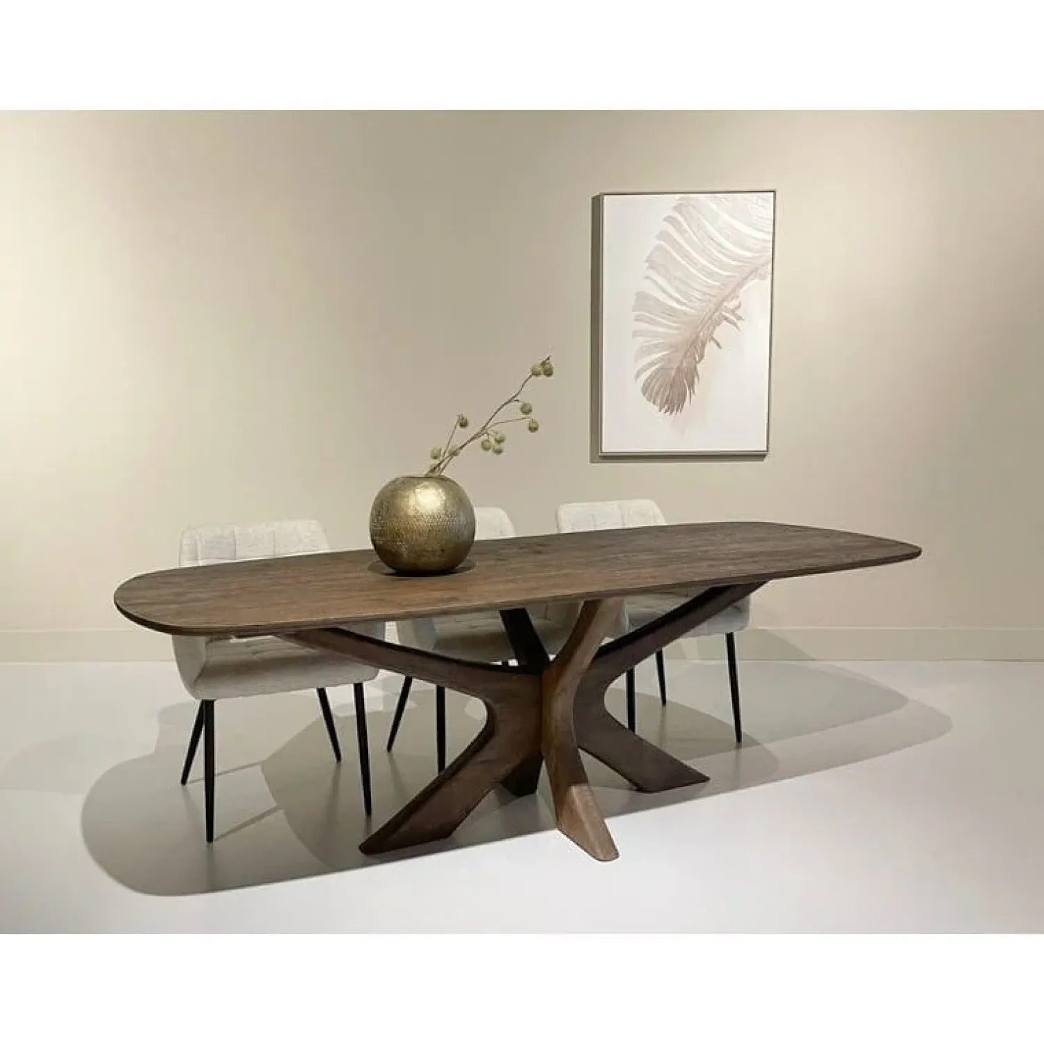 Livingfurn Eettafels|Montreaux Eettafel Bruin Deens ovaal 250cm