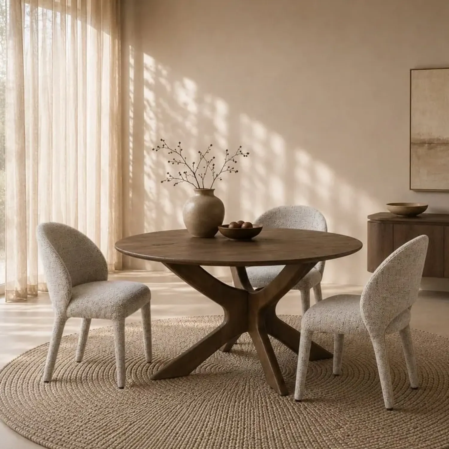 Livingfurn Eettafels|Montreaux Eettafel Bruin rond 150cm