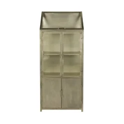 Dutchbone Vitrinekasten|Industriele Kasten|Monviso Vitrinekast Messing 64cm