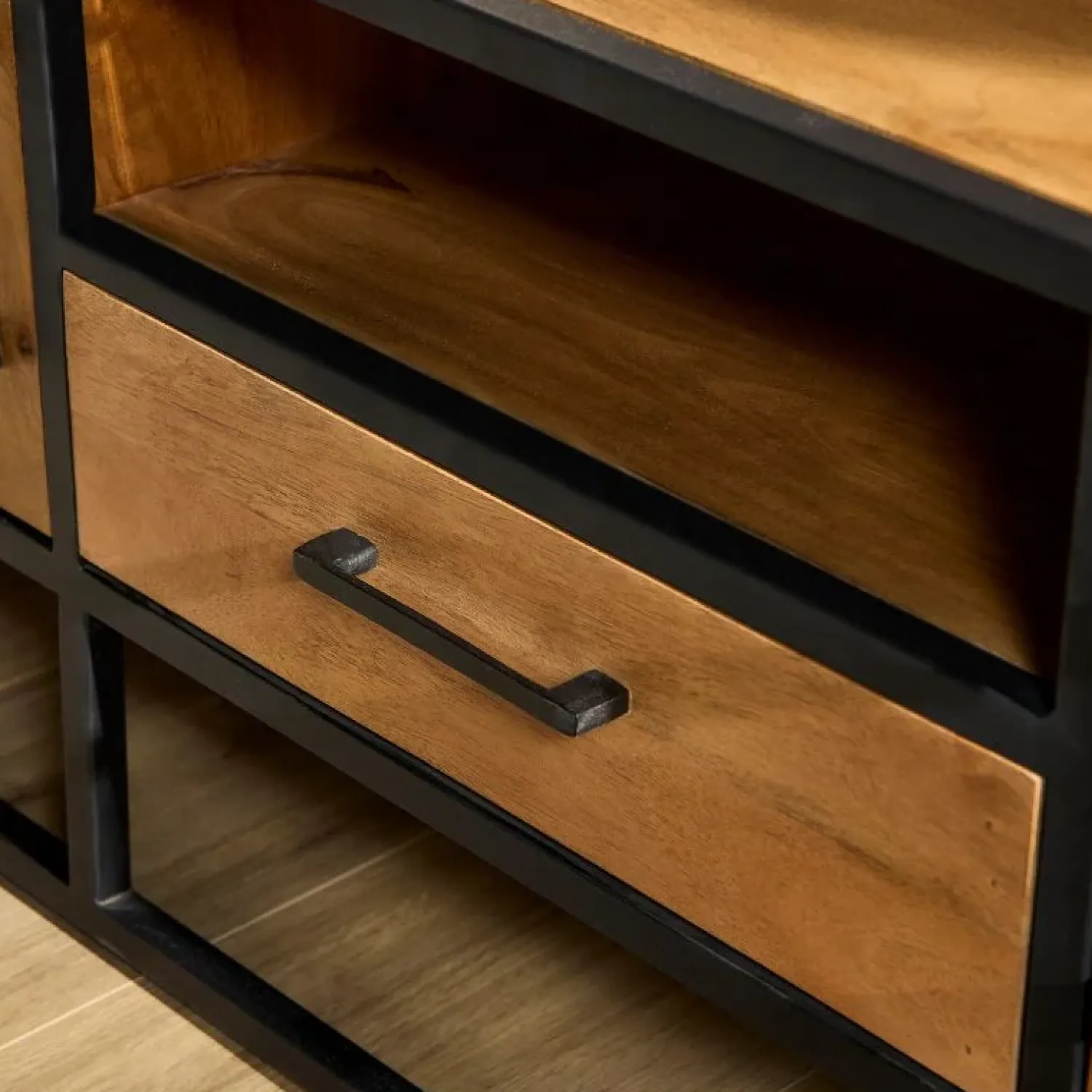 Furndea Industriele Kasten|Tv Meubels|Morada tv meubel industrieel Warm mangohout 180cm