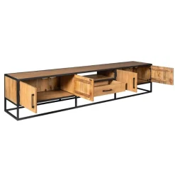Furndea Industriele Kasten|Tv Meubels|Morada tv meubel industrieel Warm mangohout 240cm
