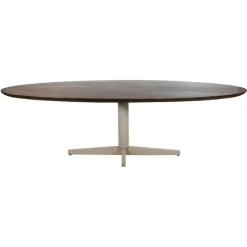 Mysons Eettafels|Morgan Eettafel ovaal Walnoot - Beige onderstel 190cm
