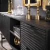 Kalfort Dressoirs|Industriele Kasten|Morina Dressoir mangohout Zwart 170cm