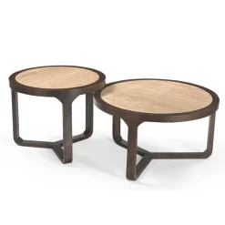Furndea Bijzettafels|Moritz Bijzettafel Creme Travertin 60 cm