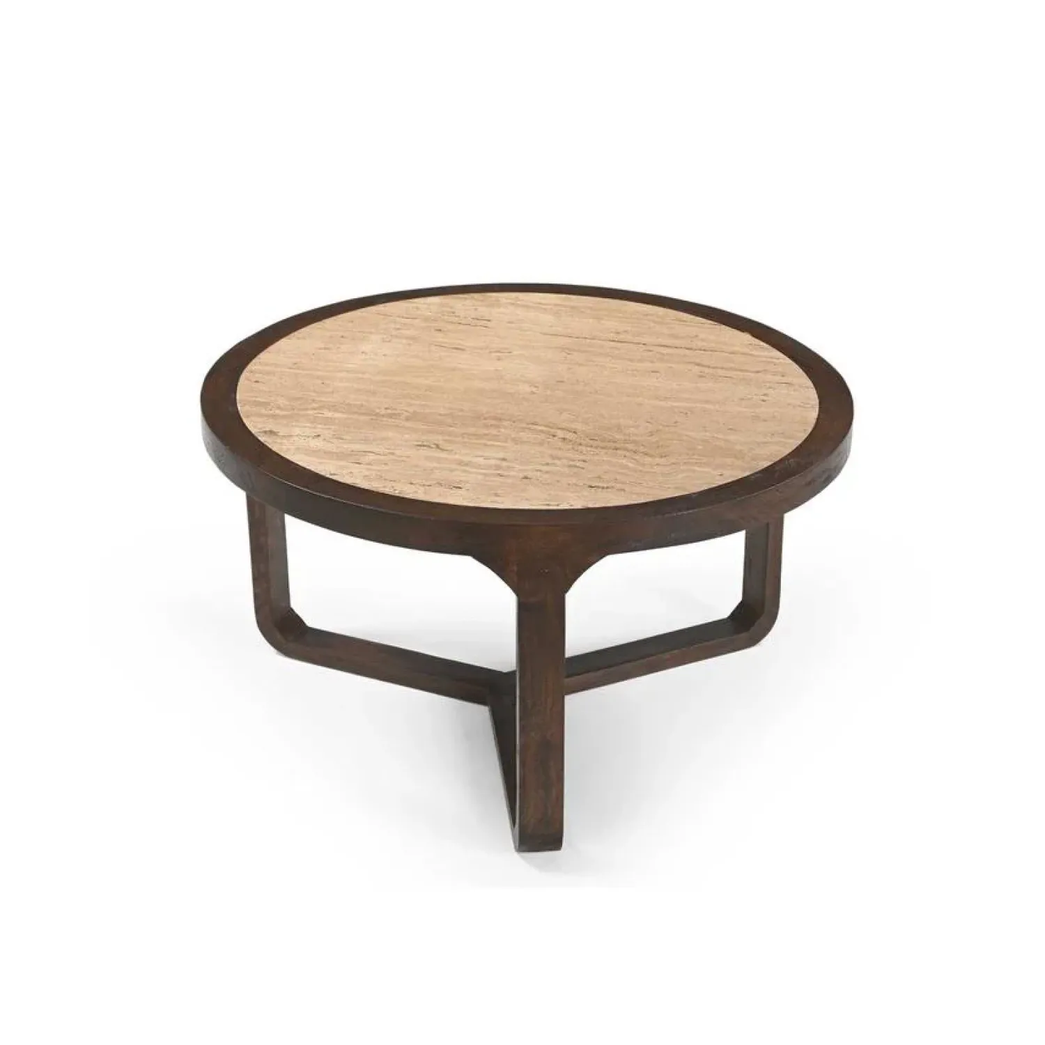 Furndea Salontafels|Moritz Salontafel rond Creme Travertin 75 cm