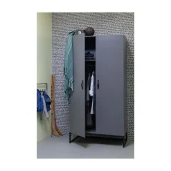 WOOOD Industriele Kasten|Kledingkasten|Morris Kast Dennenhout Leem 100cm