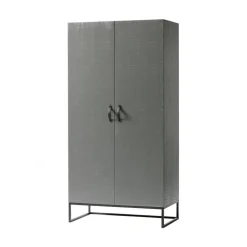 WOOOD Industriele Kasten|Kledingkasten|Morris Kast Dennenhout Leem 100cm