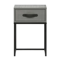 WOOOD Nachtkastjes|Industriele Kasten|Morris Nachtkast Dennenhout Leem 35cm