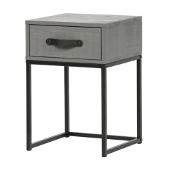 WOOOD Nachtkastjes|Industriele Kasten|Morris Nachtkast Dennenhout Leem 35cm